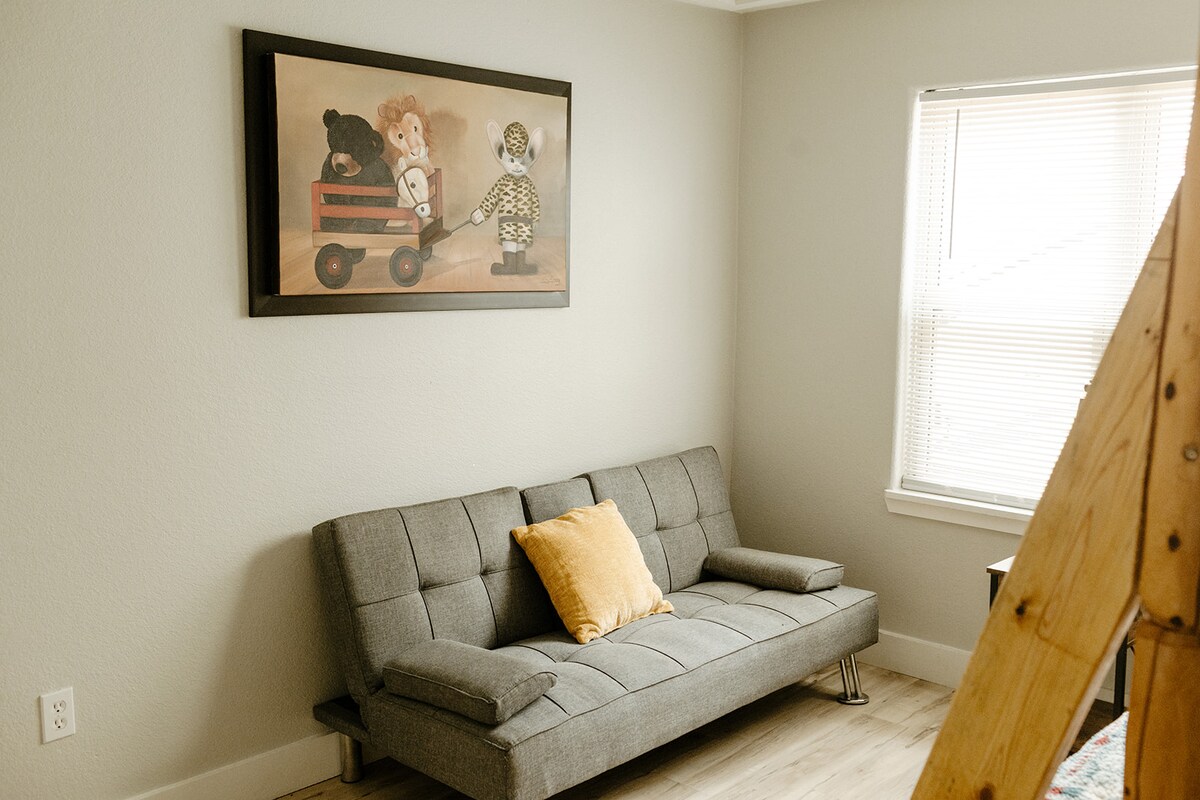 Cabin interior detail with rustic finishes