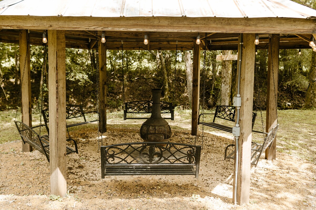 Cabin living room seating area